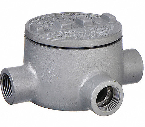 Hubbell-Killark Conduit Outlet Box, Type LB 3/4" Hubs, IRON. KILLARK.GECLBT-2M  